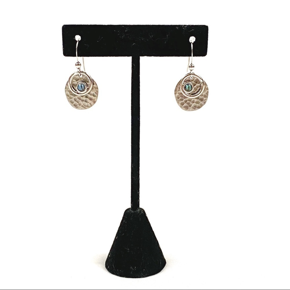 Hammered Labradorite earrings - Picture 6 of 6